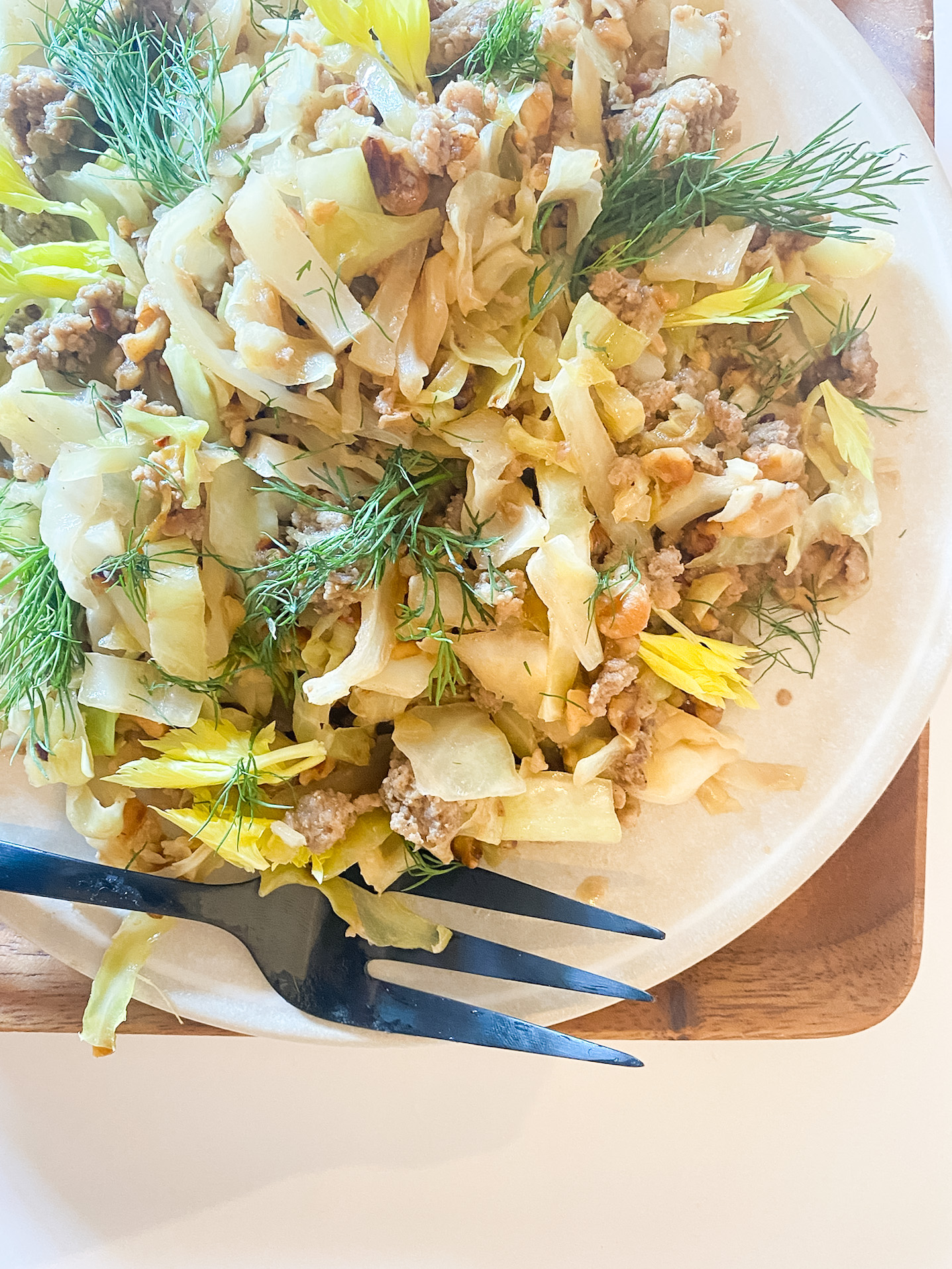 Sausage Cabbage Stir Fry